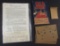 Wwii Ephemera Lot, Inc. 1941 Instructions For Observers, 1942 Unused Peg Kraft Military Paper Toys