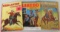 Lot of (3) Vintage Western Hardcover Books, Inc. Laredo, Gene Autry and Roy Rogers