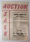 C. 1950s Auction Sale Poster 