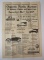 1954 Public Auction Notice Broadside Poster (selling Antique & Classic Sports Cars)
