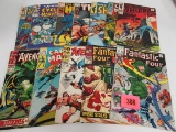 Lot (12) Silver Age Marvel Comics Avengers, Fantastic Four+