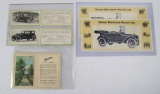 9pc Lot Of 1920 Automotive Advertising Paper Lot