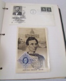 Late 1950s Unique Lincoln First Day Of Issue Postage Album