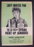 Late 1950s Dupont Paint Large Brochure W/ Lucille Ball On Front