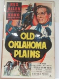 Original 1952 Rex Allen In Old Oklahoma Plains 1sh One Sheet Movie Poster