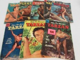 Lot (8) Golden Age Dell Tarzan Photo Cover Comics