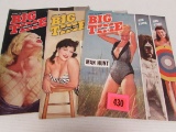 (3) 1950's Big Time Obscure Oversized Men's Magazines Pin-up