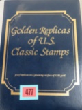 Album of Golden Replica US Classic Stamps