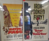 (2) Vintage 1950s Western One Sheet Movie Posters, Raton Pass/Terror in Texas Town