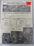 Rare 1936 Flash Gordon Premium Order Form
