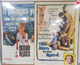 (2) Vintage Crime & Suspense One Sheet Movie Posters (Man in the Road/Blood and Roses)