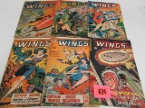 Lot (6) Golden Age Wings Comics #30, 69, 98, 101, 105, 112