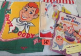 Grouping of 1950s Howdy Doody Items, Inc. Kerchiefs, Cookbook