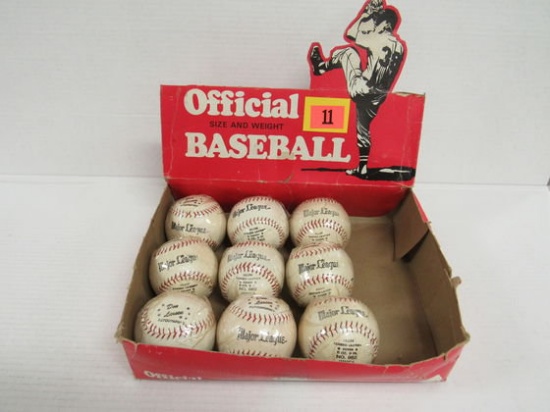 Excellent Nos 1950's Don Larsen Player Model Baseballs Store Display (nearly Complete)