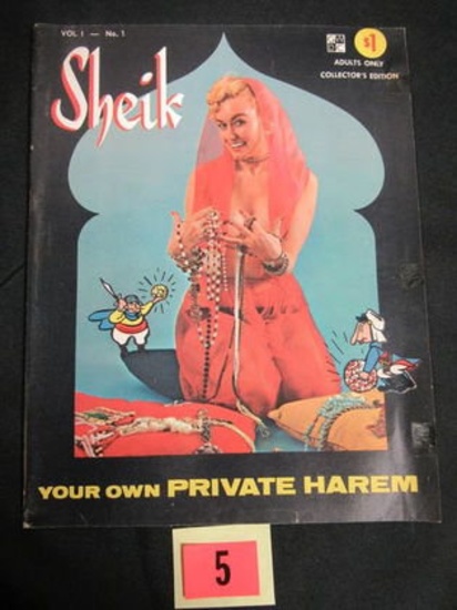 Shiek Vol 1 #1 1950's Mens Pin-up Mag.