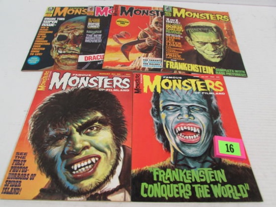 Famous Monsters Of Filmland Silver Age Lot 34, 39, 44, 53, 56, 89