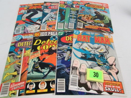 Lot (11) Bronze Age Batman Titles Dc Comics