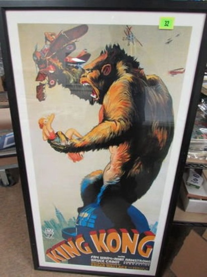 Excellent King Kong Framed & Matted 60" Reproduction Movie Poster