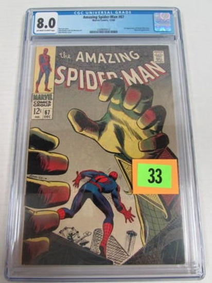 Amazing Spider-man #67 (1968) 1st App. Randy Robertson Cgc 8.0