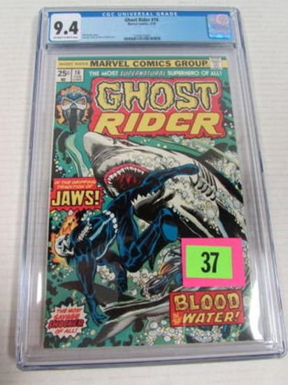 Ghost Rider #16 (1976) Awesome G. Tuska Shark Cover Cgc 9.4