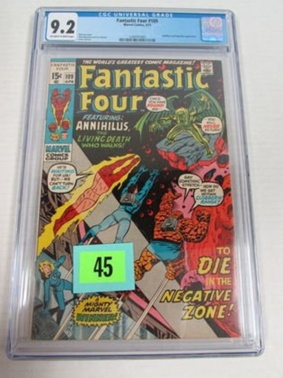 Fantastic Four #109 (1971) Stan Lee Story, Annihilus Apears Cgc 9.2