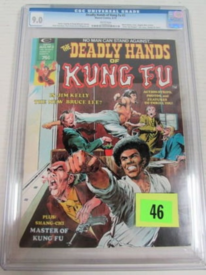 Deadly Hands Of Kung Fu #3 (1974) Marvel Neal Adams Cover Shan-chi Cgc 9.0