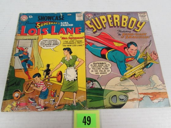 (2) Golden Age Dc- Showcase #9, Superboy #50