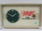 Vintage Miller Beer Large Lighted Advertising Clock 19 X 30