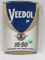 Vintage 1950's Veedol Motor Oil Flying A 10-30 Metal Dbl. Sided Flange Sign 12 X 18