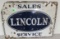 Rare Antique Lincoln Automobiles Sales And Service Porcelain Sign 30 X 42