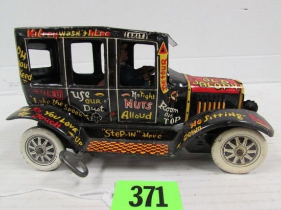 Antique Marx Tin Wind-up 7" Old Jalopy Toy Car