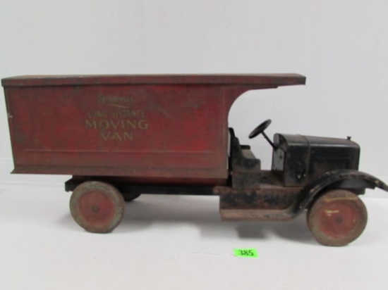 Ca. 1920's Son-ny 26" Pressed Steel Long Distance Moving Van Truck