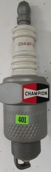 Vintage Champion Spark Plugs Plastic Store Display 23"