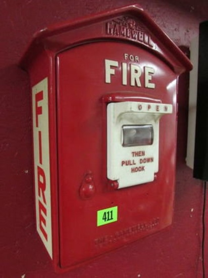 Antique Gamewell Cast Metal Fire Alarm Call Box