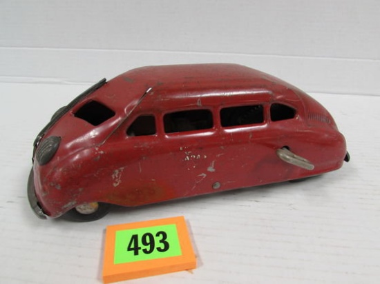 1930's Buddy L 10" Wind-up Scarab Pressed Steel Automobile