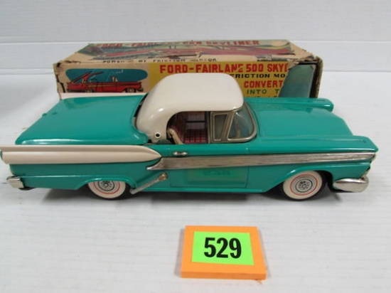 Vintage Cragstan Japan 11" Tin Friction Ford Fairlane 500 Skyliner