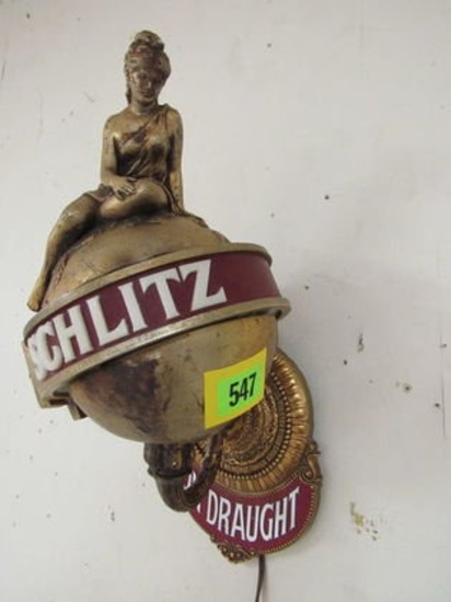 Vintage Schlitz Beer Lady Lighted Advertising Sign
