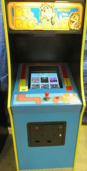 Excellent Bally Ms. Pac Man Full Size Upright Arcade Game "multicade"