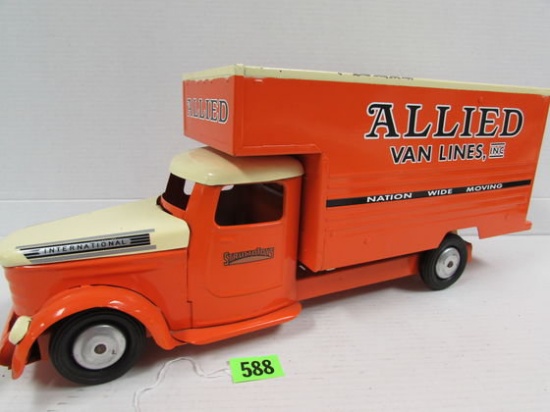 1930's Structo Allied Van Lines Moving Truck Custom Resto 21"