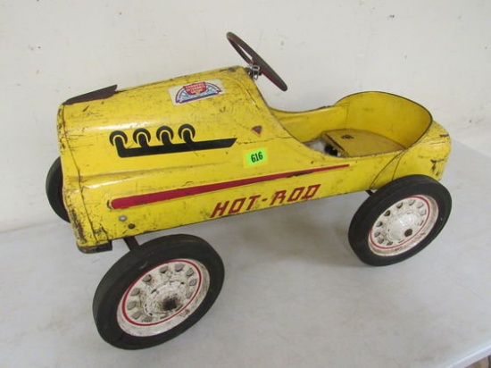 Antique Garton Sad Face Hot Rod Pedal Car