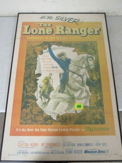 Original 1956 Lone Ranger 1sh Movie Poster Clayton Moore