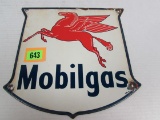 Antique 1940's Mobil Pegasus Porcelain 12 X 12