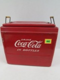 Antique Drink Coca Cola In Bottles Metal Ice Shest Cooler