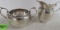 Antique Gorham Sterling Silver Rope Band Cream and Sugar Set, Total Wt. 225g