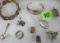 Large Group of Sterling Silver Items, Inc. Jewelry, Thimble and More