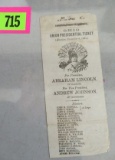 Original 1864 Lincoln Johnson Presidential Ballot