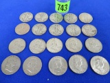 Estate Found Roll of Silver Walking Liberty and Franklin Half Dollars, Mixed Dates