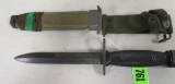 Original US Military M-16 Bayonet w/ Scabbard