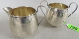 Antique National Silver Co. Sterling Silver Cream and Sugar (Wt. 195g)
