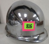 Original WWII Silver Chrome Steel Helmet